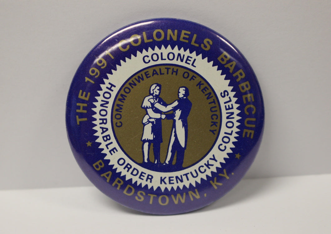 The 1991 Colonels Barbecue Button - Bardstown, Kentucky - Used