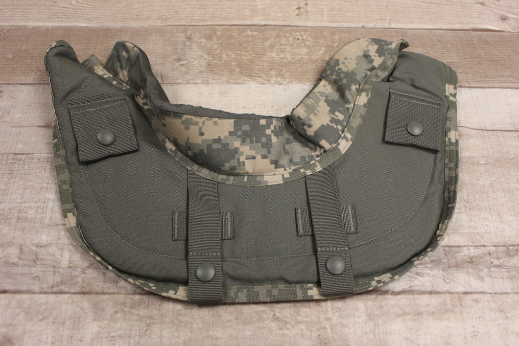 Improved Outer Tactical Vest Yoke Collar Front Assembly - Medium - ACU - Used