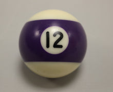 Load image into Gallery viewer, Vintage Number 12 Purple Striped Replacement Pool Ball - Used