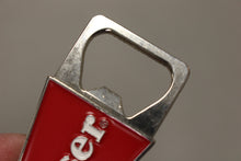 Load image into Gallery viewer, Vintage Budweiser Bowtie Logo Metal Bottle Opener Keychain - Used