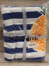 Load image into Gallery viewer, NovForth Microfiber Pineapple Beach Towel - Blue &amp; White - New