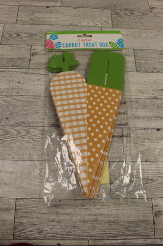 Set of 8 Easter Carrot Treat Boxes - New