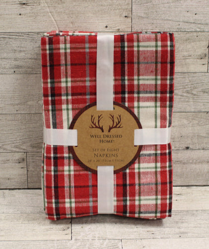 Well Dressed Home Set of 8 Plaid 20