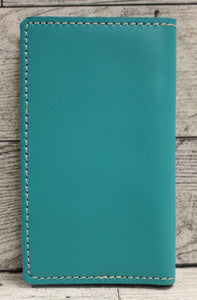 Baekgaard Slim Leather Business Card Case Holder - Teal - Used