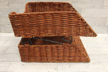 Load image into Gallery viewer, Wicker Double Letter Tray - Used