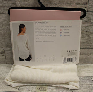 Wander Hotties Waffle V-NeckTunic - Ivory - Medium - New