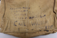 Load image into Gallery viewer, WWI US Army M1917 SBR Gas Mask Carry Bag with Name - Used