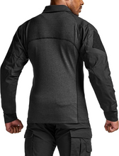 Load image into Gallery viewer, CQR Men's Tactical 1/4 Zip Long Sleeve Combat Shirt - Raider Black - XLarge -New