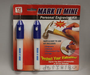 Mark It Mine Personal Engraving Kit - New