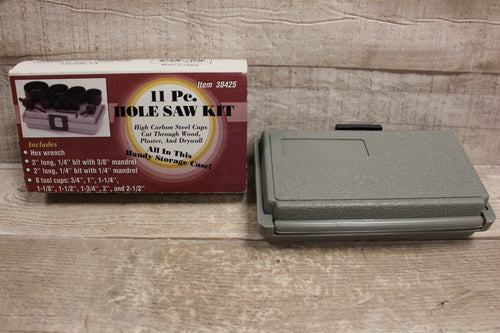 Harbor Freight 11-Piece Hole Saw Kit High Carbon Steel NO. 38425 -Used
