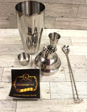 Load image into Gallery viewer, WPHUAW Bartender/Cocktail Kit - Stainless Steel - New