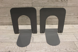 Vintage Gray Metal Bookend - Set of 2 - Used