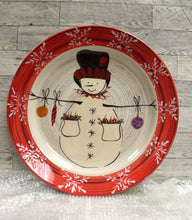 Load image into Gallery viewer, Vietri Italy Christmas Snow Day Chop Plate/Platter - 13 Inches - Used