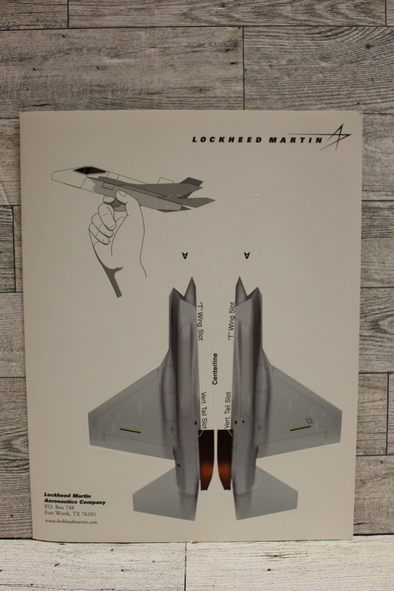Jsfl Lockheed Martin Lockheed Martin Joint Strike Fighter JSF Paper Airplane - New ...