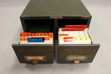 Load image into Gallery viewer, Vintage Steelmaster Metal 2 Drawer 3&quot; x 5&quot; Card File Box - Used