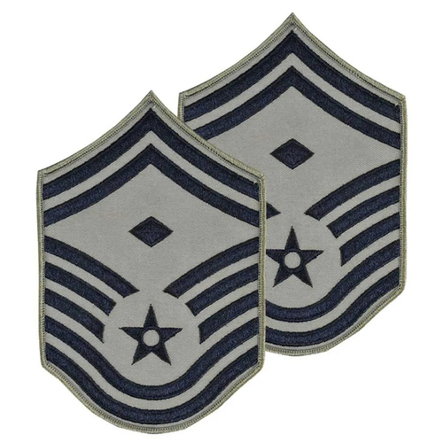 Set of 2 Senior Master Sergeant with Diamond Sew On Patch - Large - ABU - New