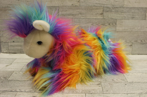 Russ/Kelly Toy Fluffy Plush Rainbow Llama - Used