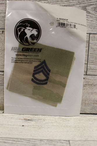 IRA Green OCP Army Chevron - Sew On - Sergeant First Class E-7 - Set of 2 - New