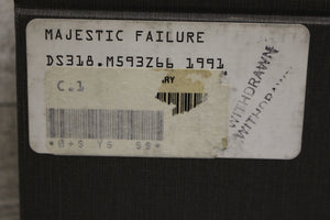 Majestic Failure: The Fall of the Shah - By Zonis, Marvin - Used