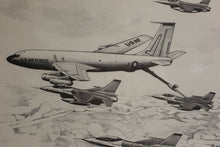 Load image into Gallery viewer, Vintage Print of Boeing KC-135 Stratotanker Refueling - Used