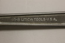 Load image into Gallery viewer, Vintage Utica Tools 91-8 Adjustable Crescent Style Wrench - Alloy Steel - Used