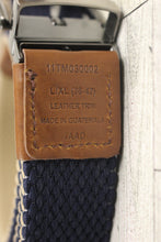 Load image into Gallery viewer, Tommy Bahama Men&#39;s L/XL (38-42) Reversible Stretch Cord Belt - Tan/Navy - Used