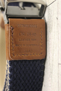 Tommy Bahama Men's L/XL (38-42) Reversible Stretch Cord Belt - Tan/Navy - Used