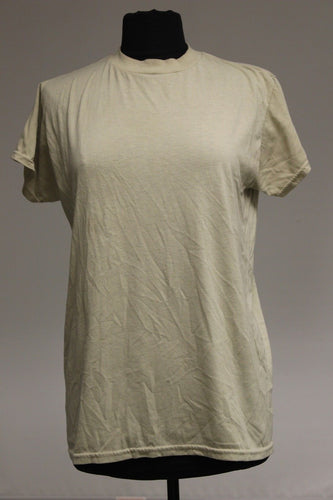US Military Army Desert Sand Tan Short Sleeve T-Shirt - 100% Polyester - Used