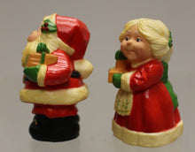 Load image into Gallery viewer, Vintage Hallmark Mr. &amp; Mrs. Santa Claus Salt and Pepper Shaker - Used
