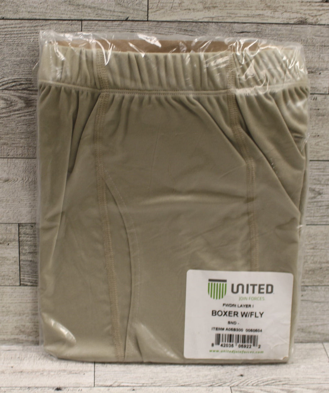 United Fortiflame Layer 1 Boxer with Fly - Medium - Sand Tan - New