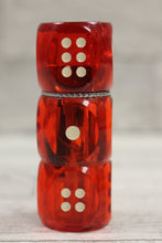 Load image into Gallery viewer, Vintage 3 Stacked Dice Clear Red Cigarette Lighter - Used