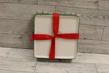 Load image into Gallery viewer, Nantucket Ceramic Candy Cane Santa Napkin Holder -New