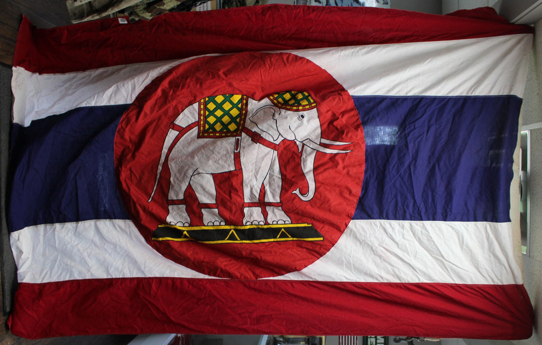 Vintage 8x5 Kingdom of Thailand Siam Navy Cotton Flag - Used