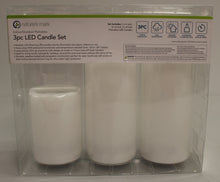 Load image into Gallery viewer, Nature's Mark Indoor/Outdoor Flameless 3 Pc LED Candle Set - Battery - New
