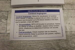 Medical Surgical Nursing Study Flash Referance Cards - 2018 - Vol 1