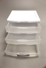 Load image into Gallery viewer, Sterilite Clear Plastic 3 Drawer Organizer - 14-1/2" x 14-1/2" x 10-5/8" - Used