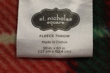 Load image into Gallery viewer, St. Nicholas Square Plaid Fleece Throw - 50&quot; x 60&quot; - Used