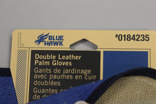 Load image into Gallery viewer, Blue Hawk Large Male Polyester Leather Palm Work Gloves - #0184235 - New