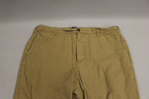 LL Bean Men's Tan Trousers with Plaid Lining - Size: 42 - Used
