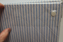 Load image into Gallery viewer, Vintage Quilted Storage Box - 16" x 12" x 7" - Blue &amp; White - Used