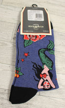 Load image into Gallery viewer, Sock Smith Men&#39;s Graphic Cotton Crew Socks - 10-13 - Navy Heather - New