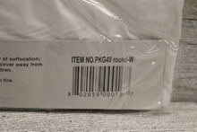 Load image into Gallery viewer, Kwik-Covers Plastic Table Covers - 42&quot; to 48&quot; Round - White - New