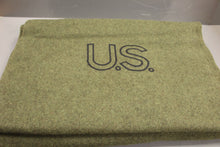 Load image into Gallery viewer, Military Issued US Army Wool Blanket / Wool Bed Blanket - Olive Green - New