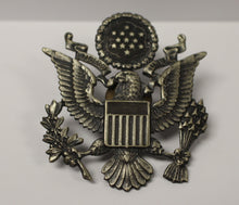 Load image into Gallery viewer, Vintage WWII US Army Officer Service Cap Eagle Badge Insignia Lapel Hat Pin
