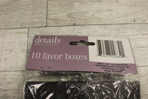 Details Accessories 10 Weddding Favor Boxes - Set of 10 - New