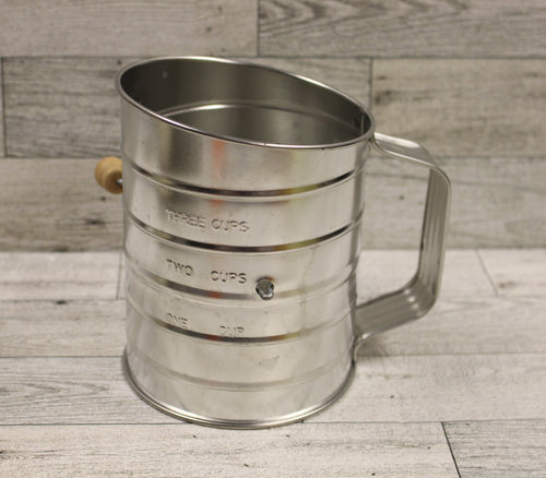 Rotation Sifter with Wood Knob Turn Handle - Used