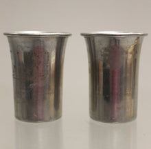 Load image into Gallery viewer, Set of 2 Vintage Aluminum Shot Glasses - Used