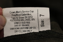 Load image into Gallery viewer, US Marine Man's Service Cap Crown - Type III - Green - Size 7 - Used