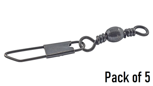 South Bend Black Interlock Snap Swivel - Size: 10 - 30 lb Test - Pack of 5 - New