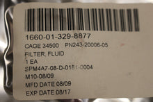 Load image into Gallery viewer, Fluid FIlter - 1660-01-329-8877 - P/N 243-20006-05 - New